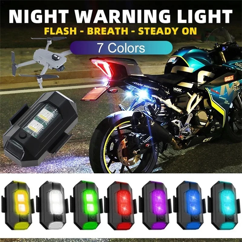 Universal LED Anti-collision Warning Light Mini Signal Light Drone with Strobe Light 7 Colors Turn Signal Indicator Motorcycle
Universal LED Anti-collision Warning Light Mini Signal Light Drone with Strobe Light 7 Colors Turn Signal Indicator Motorcycle