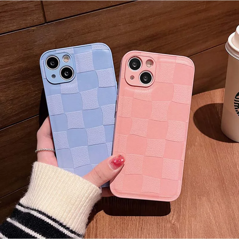 Luxury Liquid Silicone Checkerboard Leather Cover for iPhone 13 12 11 Pro Max XS XR 7 8 Plus SE3 2 13pro Shockproof Soft Case
Luxury Liquid Silicone Checkerboard Leather Cover for iPhone 13 12 11 Pro Max XS XR 7 8 Plus SE3 2 13pro Shockproof Soft Case