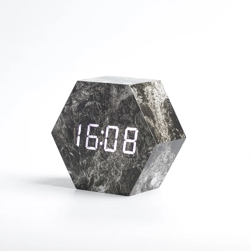 Polygon Wooden LED Alarm Clock Creative Square Circular Polygon Voice Controlled Children's Silent Light Alarm Clock
Polygon Wooden LED Alarm Clock Creative Square Circular Polygon Voice Controlled Children's Silent Light Alarm Clock