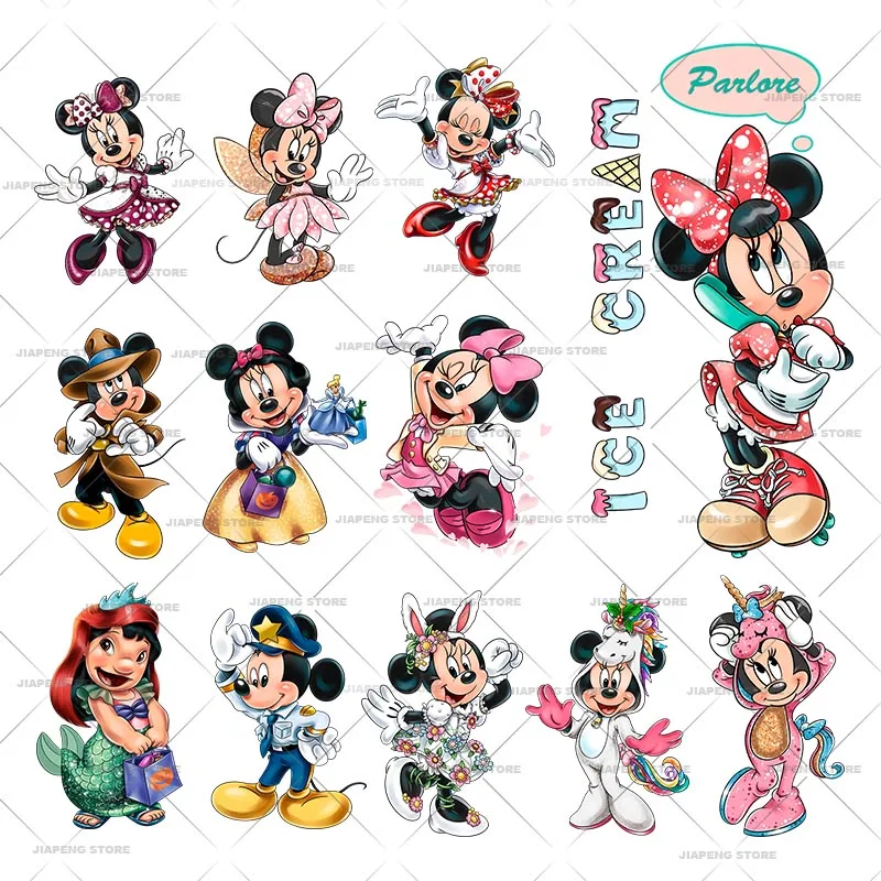 Disney Cute Mickey Mouse Printed Stickers On Clothing Minnie Patches Iron on Transfers For Kids Clothes Bags Washable Decor DIY
Disney Cute Mickey Mouse Printed Stickers On Clothing Minnie Patches Iron on Transfers For Kids Clothes Bags Washable Decor DIY
