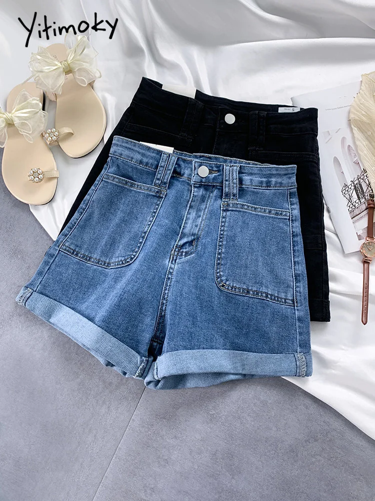 Cuffs Wide Leg Jeans Shorts for Women High Waisted Korean Summer Shorts Denim Pants 2023 Office Ladies Casual Trousers
Cuffs Wide Leg Jeans Shorts for Women High Waisted Korean Summer Shorts Denim Pants 2023 Office Ladies Casual Trousers