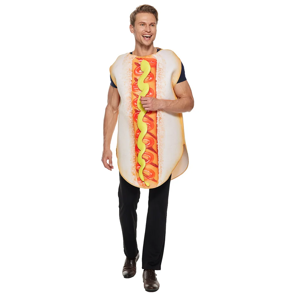 Halloween Cosplay Garment Hot Dog Food Cosplay Costumes Festive Party Adult Spoof Costumes Jumpsuit Stage Clothes Suit
Halloween Cosplay Garment Hot Dog Food Cosplay Costumes Festive Party Adult Spoof Costumes Jumpsuit Stage Clothes Suit