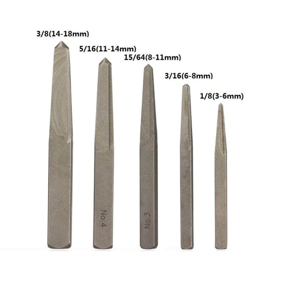 5pcs Drill Bit Square Damaged Screw Extractor Workholding For Removing Broken Seized Screws Easy Out Straight Fluted Power Tools
5pcs Drill Bit Square Damaged Screw Extractor Workholding For Removing Broken Seized Screws Easy Out Straight Fluted Power Tools