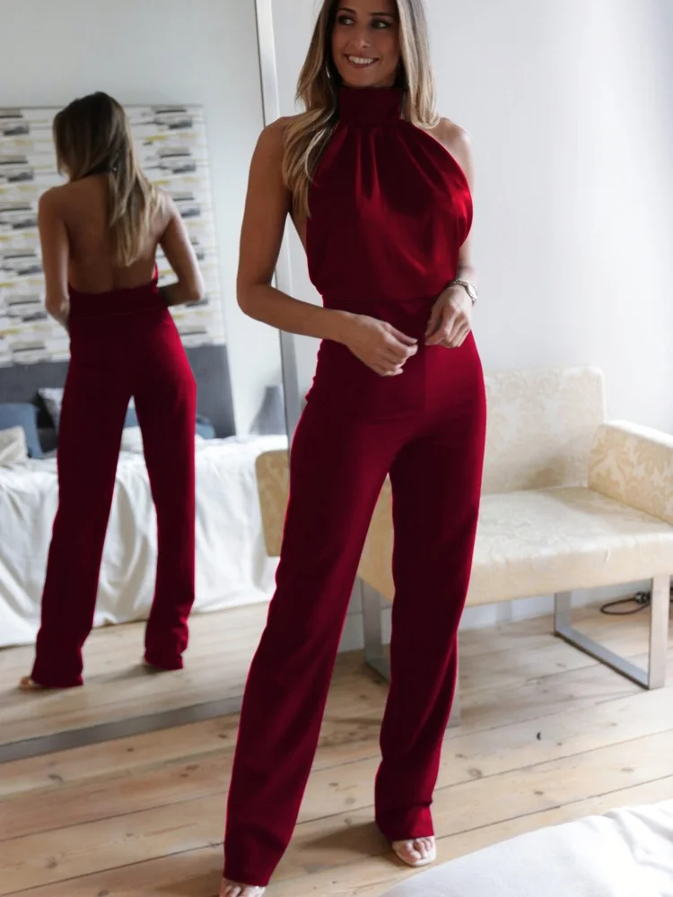 Mandylandy Women Elegant Summer Straight Jumpsuit Fashion Female Y2K Sleeveless O Neck Halter Loose Romper Overalls Streetwear
Mandylandy Women Elegant Summer Straight Jumpsuit Fashion Female Y2K Sleeveless O Neck Halter Loose Romper Overalls Streetwear