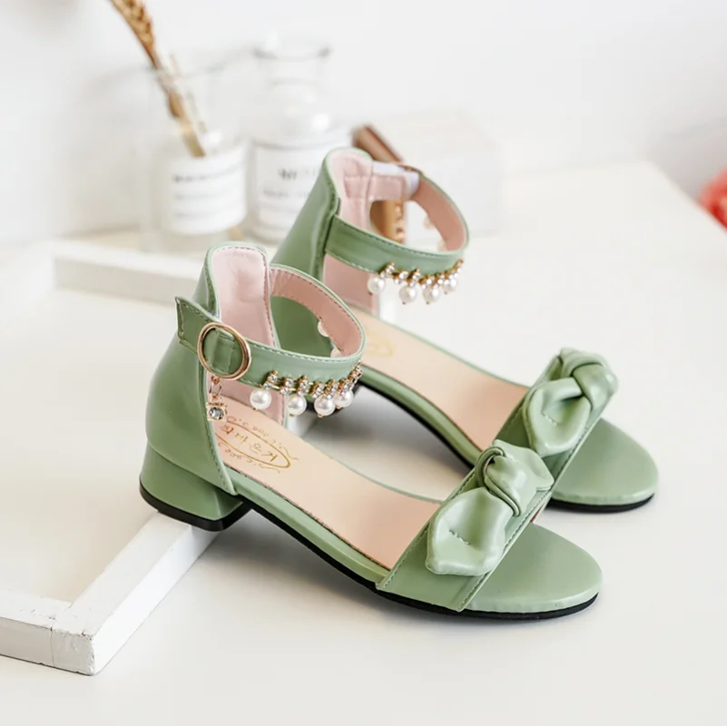 Princess Summer Sandals Fashion Tassels Pearl Bow Rhinestones Elegant Kids Girls Party Square Heel Leather Elegant Dance Shoes
Princess Summer Sandals Fashion Tassels Pearl Bow Rhinestones Elegant Kids Girls Party Square Heel Leather Elegant Dance Shoes
