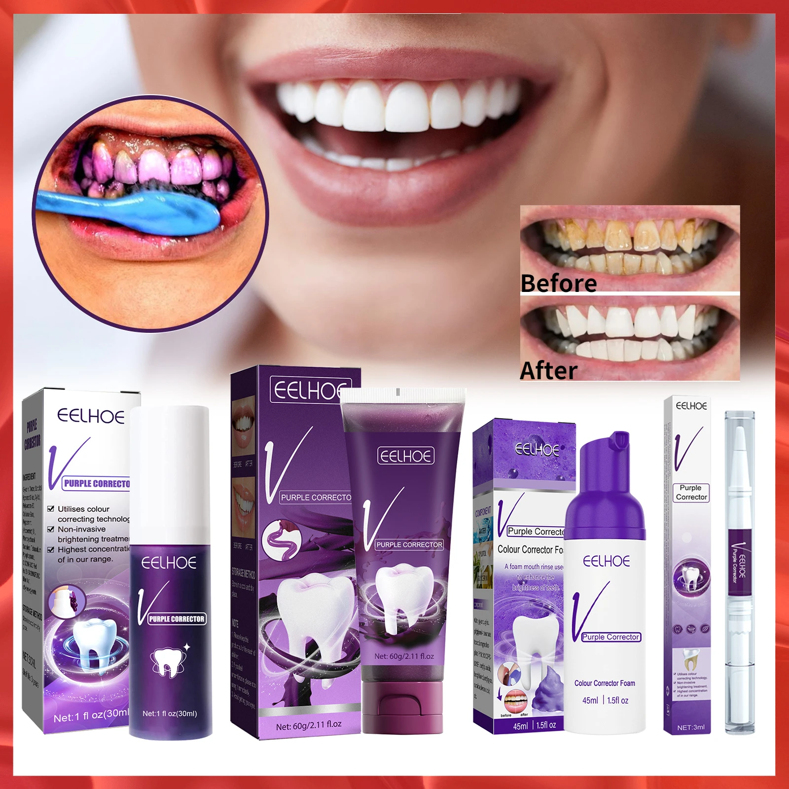 Teeth Whitening Toothpaste Repair Bright White Anti-Sensitive Toothpaste Oral Cavity Cleaning Remove Smoke Stains Plaque Care
Teeth Whitening Toothpaste Repair Bright White Anti-Sensitive Toothpaste Oral Cavity Cleaning Remove Smoke Stains Plaque Care