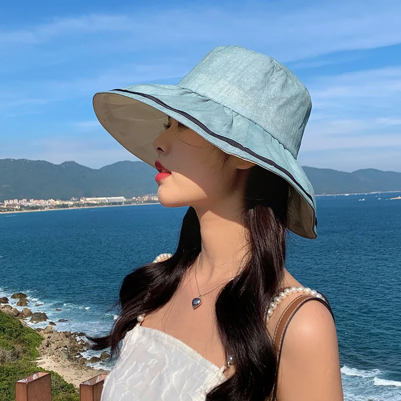 Women Striped Patchwork Sun Protection Hats 2023 Summer Large Brim Sports Sun Caps Y2K Korean Female Outdoor Fisherman Hat H036
Women Striped Patchwork Sun Protection Hats 2023 Summer Large Brim Sports Sun Caps Y2K Korean Female Outdoor Fisherman Hat H036