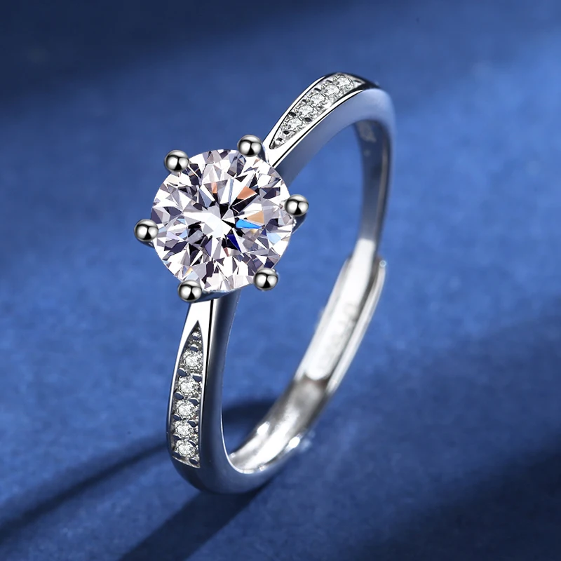 Женское Обручальное кольцо с муассанитом, из серебра 100% пробы
Женское Обручальное кольцо с муассанитом, из серебра 100% пробы