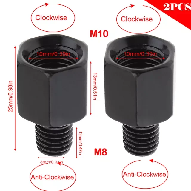 Mirror Adapter M8 M10 10mm 8mm Universal Black Motorcycle Motorbike Rearview Mirror Adapter Bolt Steel Metal for Motorcycle
Mirror Adapter M8 M10 10mm 8mm Universal Black Motorcycle Motorbike Rearview Mirror Adapter Bolt Steel Metal for Motorcycle