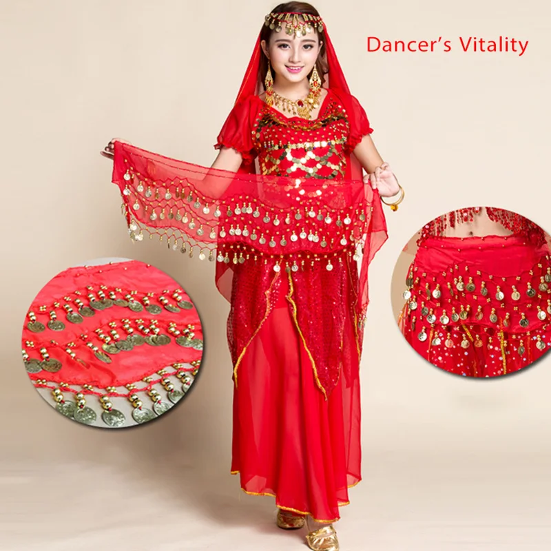 128 gold coins belly dance waist chain Indian dance three-layer chiffon accessories solid color belt hip towel female
128 gold coins belly dance waist chain Indian dance three-layer chiffon accessories solid color belt hip towel female