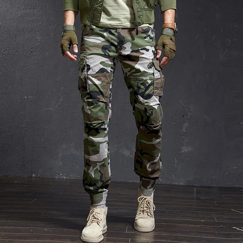 Spring Autumn Mens Camouflage Cargo Pants Cotton Multi-pocket Casual Sports Overalls Trousers Army Fans Outdoor Tactical Pants
Spring Autumn Mens Camouflage Cargo Pants Cotton Multi-pocket Casual Sports Overalls Trousers Army Fans Outdoor Tactical Pants