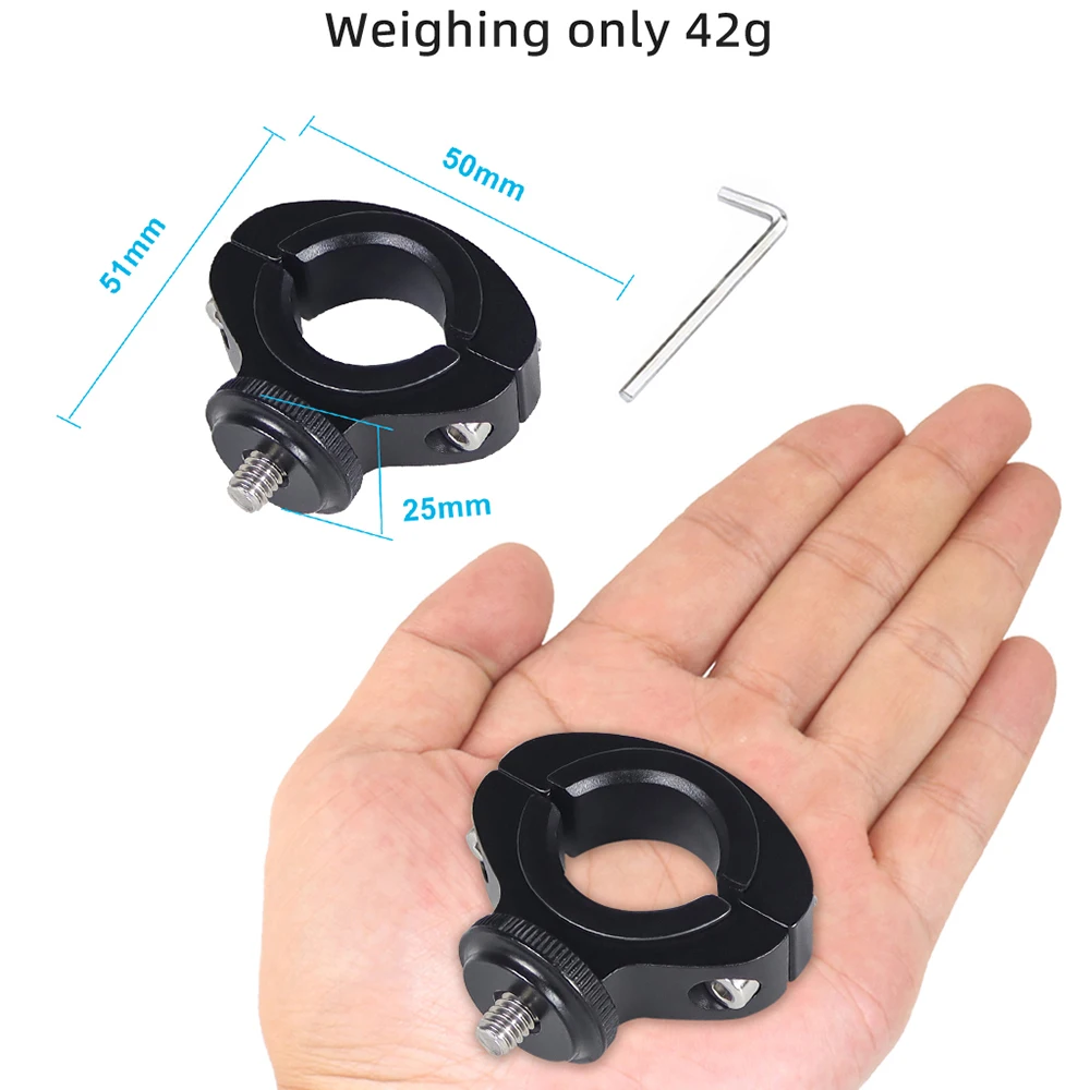 Metal Moto Bicycle Handlebar Mount for DJI Action 4 GoPro 12 11 Insta360 Go3 1/4 Screws Camera Mounting Tripod Ball Head Adapter
Metal Moto Bicycle Handlebar Mount for DJI Action 4 GoPro 12 11 Insta360 Go3 1/4 Screws Camera Mounting Tripod Ball Head Adapter