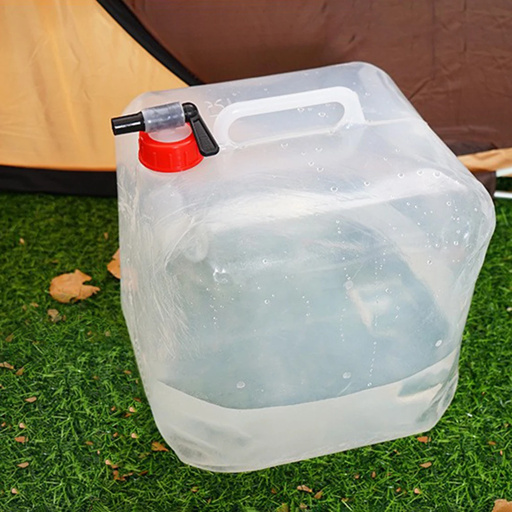 

15 L Collapsible Water Container with Spigot Camping Water Storage Carrier Jug Foldable Portable Water Canteen for Hiking