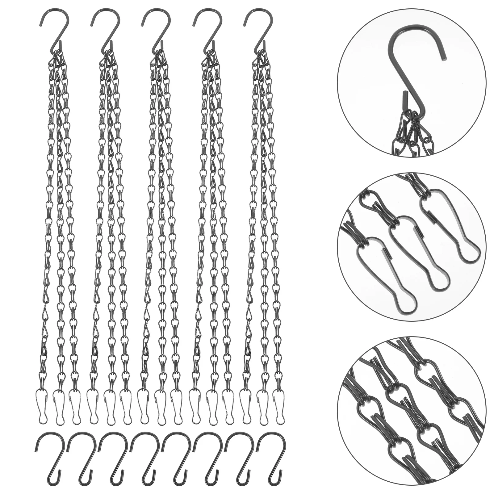 Flower Basket Metal Chain Chains Practical Hanging Plants Hummingbird Feeder Hanger Hook Long
Flower Basket Metal Chain Chains Practical Hanging Plants Hummingbird Feeder Hanger Hook Long
