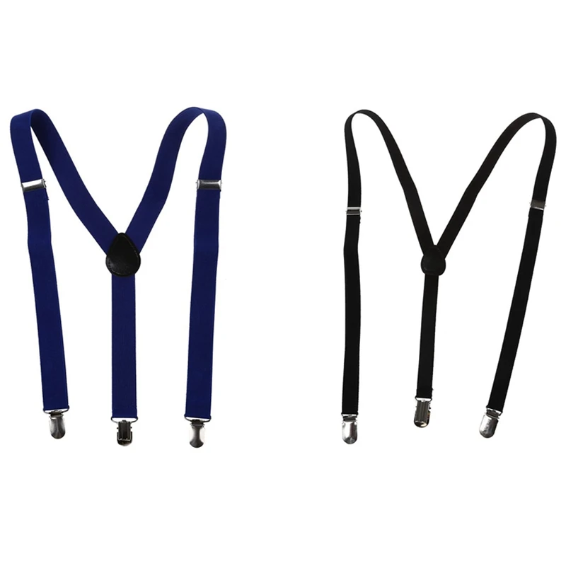 Hot Kf-2X Adult Adjustable Metal Clamp Elastic Suspenders Braces Dark Blue & Black
Hot Kf-2X Adult Adjustable Metal Clamp Elastic Suspenders Braces Dark Blue & Black