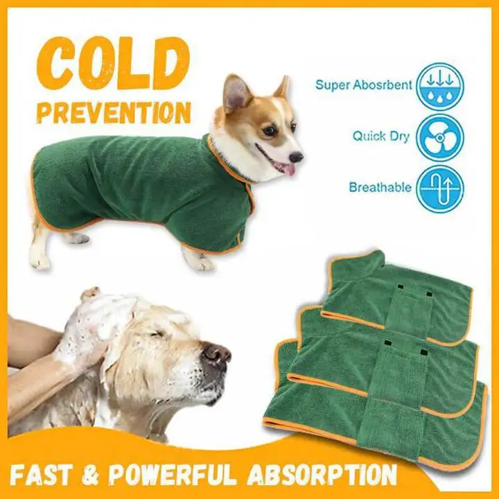 Dog Bathrobe Bath Towel Microfiber Pet Drying Coat Absorbent Towel for Large Medium Small Dogs Cat Fast Dry Dog Bath Accessories
Dog Bathrobe Bath Towel Microfiber Pet Drying Coat Absorbent Towel for Large Medium Small Dogs Cat Fast Dry Dog Bath Accessories
