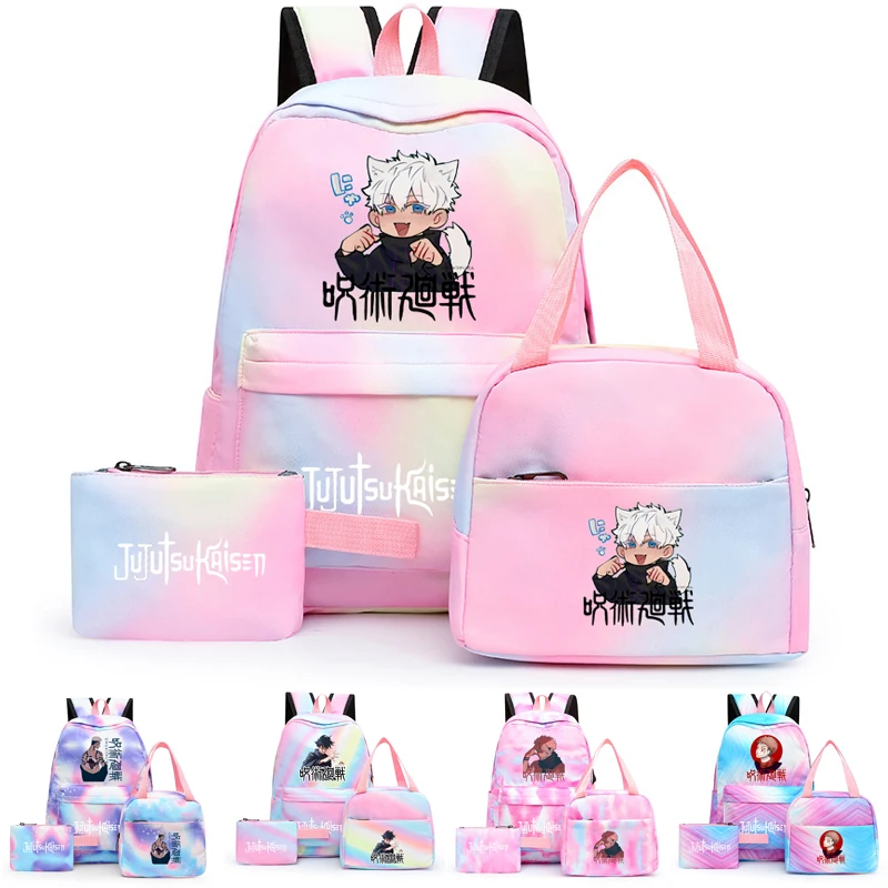 3Pcs/set Jujutsu Kaisen Girls Backpack Women High School Bags Knapsack Waterproof Student Bookbag Anime Laptop Mochila Rucksack
3Pcs/set Jujutsu Kaisen Girls Backpack Women High School Bags Knapsack Waterproof Student Bookbag Anime Laptop Mochila Rucksack