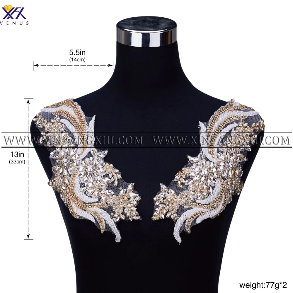 XFX VENUS 1 Pair Silver Rhinestones Applique Patches for Clothing DIY Handmade Beaded Appliques for Wedding Dress Decorative DIY
XFX VENUS 1 Pair Silver Rhinestones Applique Patches for Clothing DIY Handmade Beaded Appliques for Wedding Dress Decorative DIY