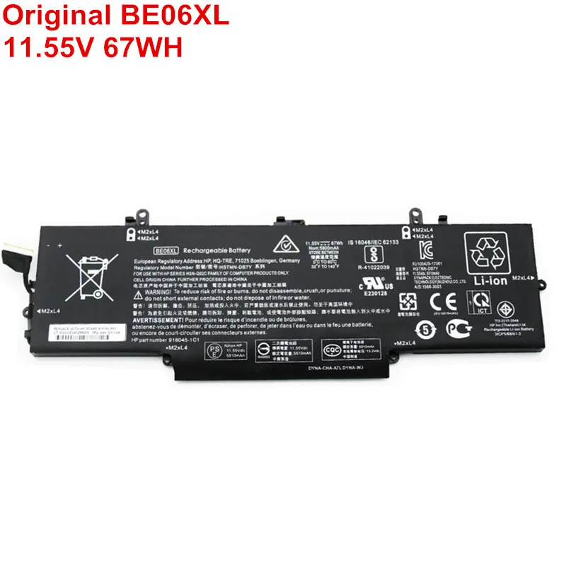 11.55V 67WH New Genuine BE06XL Laptop Battery For HP Elitebook 1040 G4 Series Bateria De Notebook HSTNN-IB7V 918180-855 HSN-Q02C
11.55V 67WH New Genuine BE06XL Laptop Battery For HP Elitebook 1040 G4 Series Bateria De Notebook HSTNN-IB7V 918180-855 HSN-Q02C