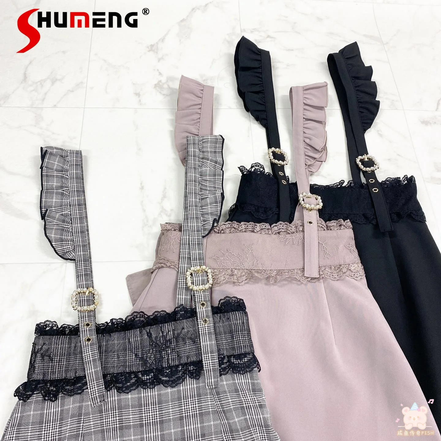 Rojita Rhinestone Suspender Skirt Women's Elegant Lace Sweet Loose Hip Fishtail Skirt Japanese Lolita Black Long Skirts Student
Rojita Rhinestone Suspender Skirt Women's Elegant Lace Sweet Loose Hip Fishtail Skirt Japanese Lolita Black Long Skirts Student