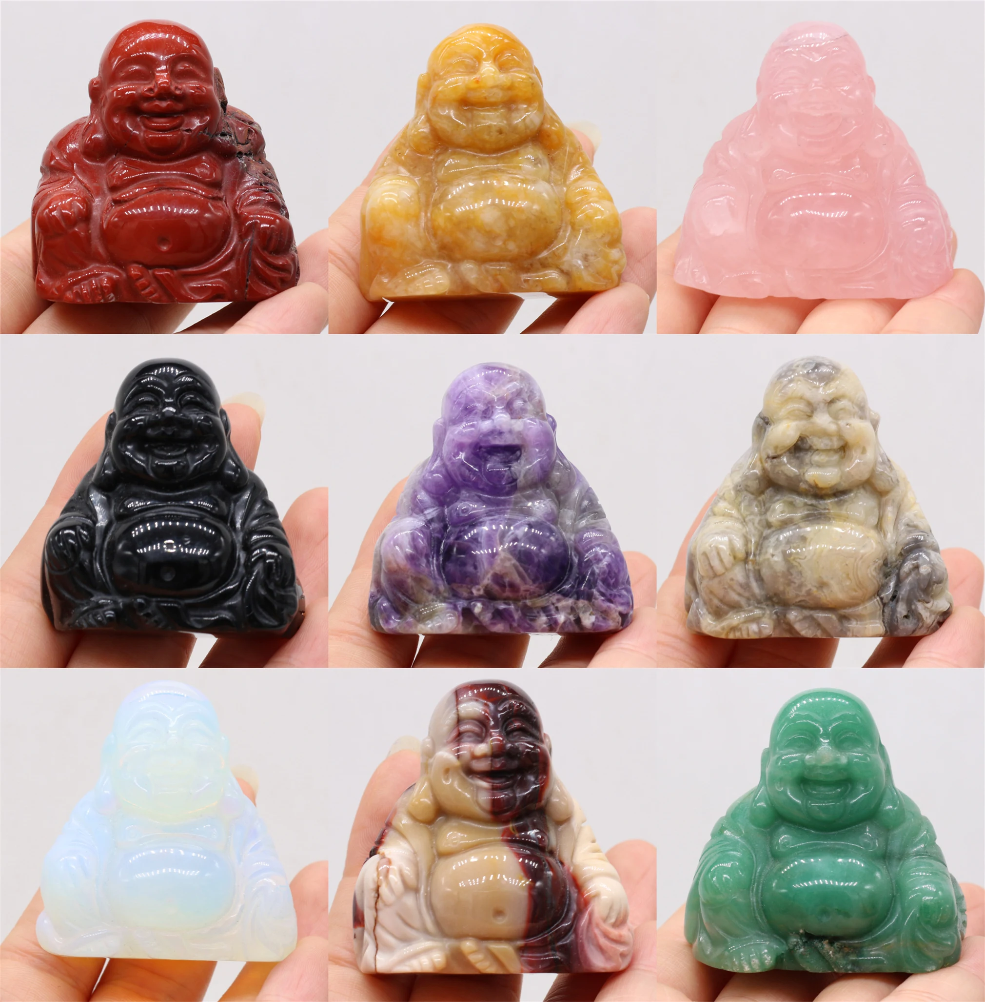 Natural Healing Crystals Stone Chinese Maitreya Buddha Statue Sculptures Handmade Crafts Home Decoration Lucky Gifts Ornaments
Natural Healing Crystals Stone Chinese Maitreya Buddha Statue Sculptures Handmade Crafts Home Decoration Lucky Gifts Ornaments