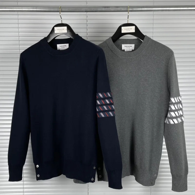 2022 Fashion TB THOM Brand Sweaters Men Slim Fit O-Neck Pullover Clothing Striped Wool Cotton Autumn Winter Solid Casual Coat
2022 Fashion TB THOM Brand Sweaters Men Slim Fit O-Neck Pullover Clothing Striped Wool Cotton Autumn Winter Solid Casual Coat