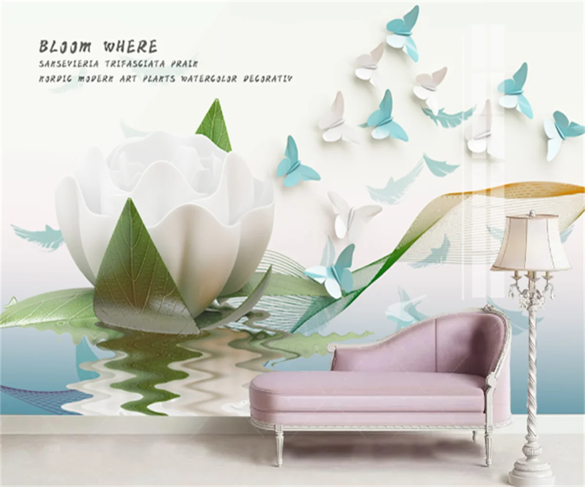 Настенные 3D-обои любых размеров, профессиональные, на заказ, в современном минималистичном стиле, с изображением бабочки, цветка, для спальн...
Настенные 3D-обои любых размеров, профессиональные, на заказ, в современном минималистичном стиле, с изображением бабочки, цветка, для спальн...