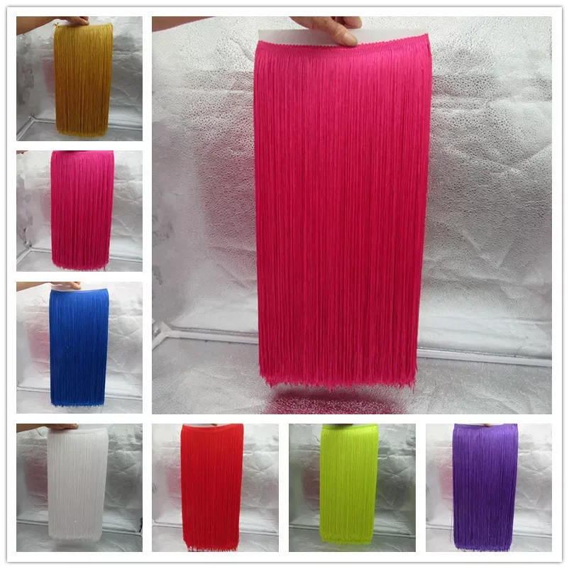 

10 Meters/lot 50CM Long Lace Tassel Fringe Lace Trim Ribbon Sew Latin Dress Stage Garment Curtain DIY Accessories