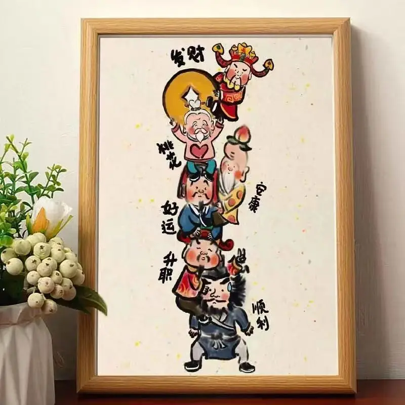The God of Wealth step by step decorative painting desktop ornament New Year's blessing festive photo frame
The God of Wealth step by step decorative painting desktop ornament New Year's blessing festive photo frame