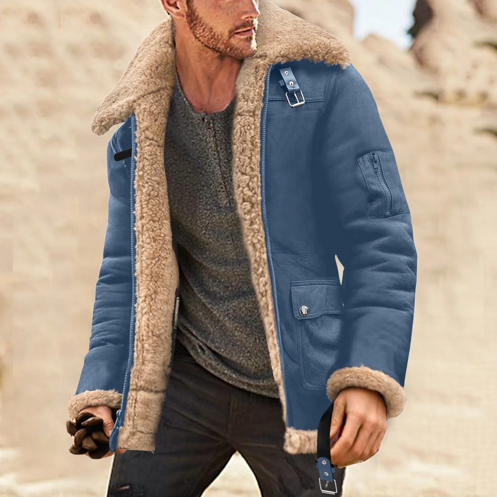Men Large Size Winter Coat Lapel Collar Long Sleeve Padded Leather Jacket Vintage Thicken Coat Sheepskin Mens Hooded Trench Coat
Men Large Size Winter Coat Lapel Collar Long Sleeve Padded Leather Jacket Vintage Thicken Coat Sheepskin Mens Hooded Trench Coat