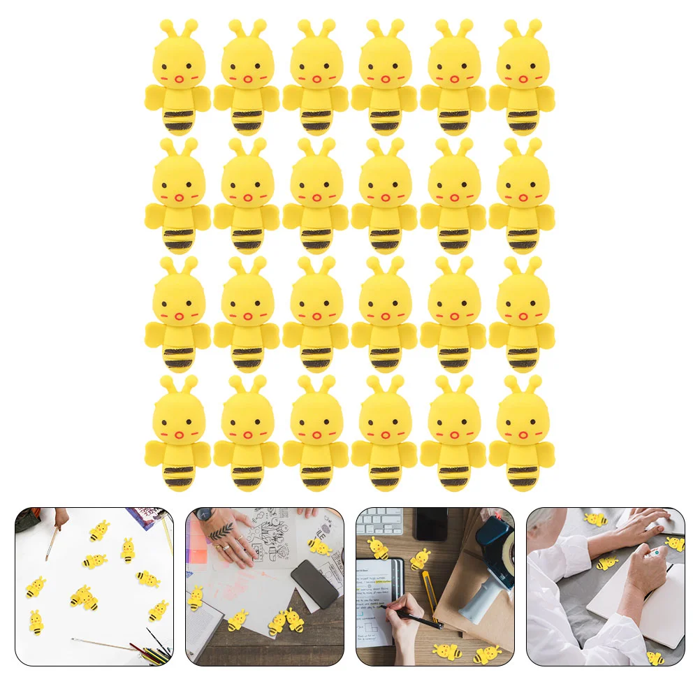 

40 Pcs Stationery Eraser Bee Funny Shaped Erasers Adorable Cartoon Children Lovely Kids