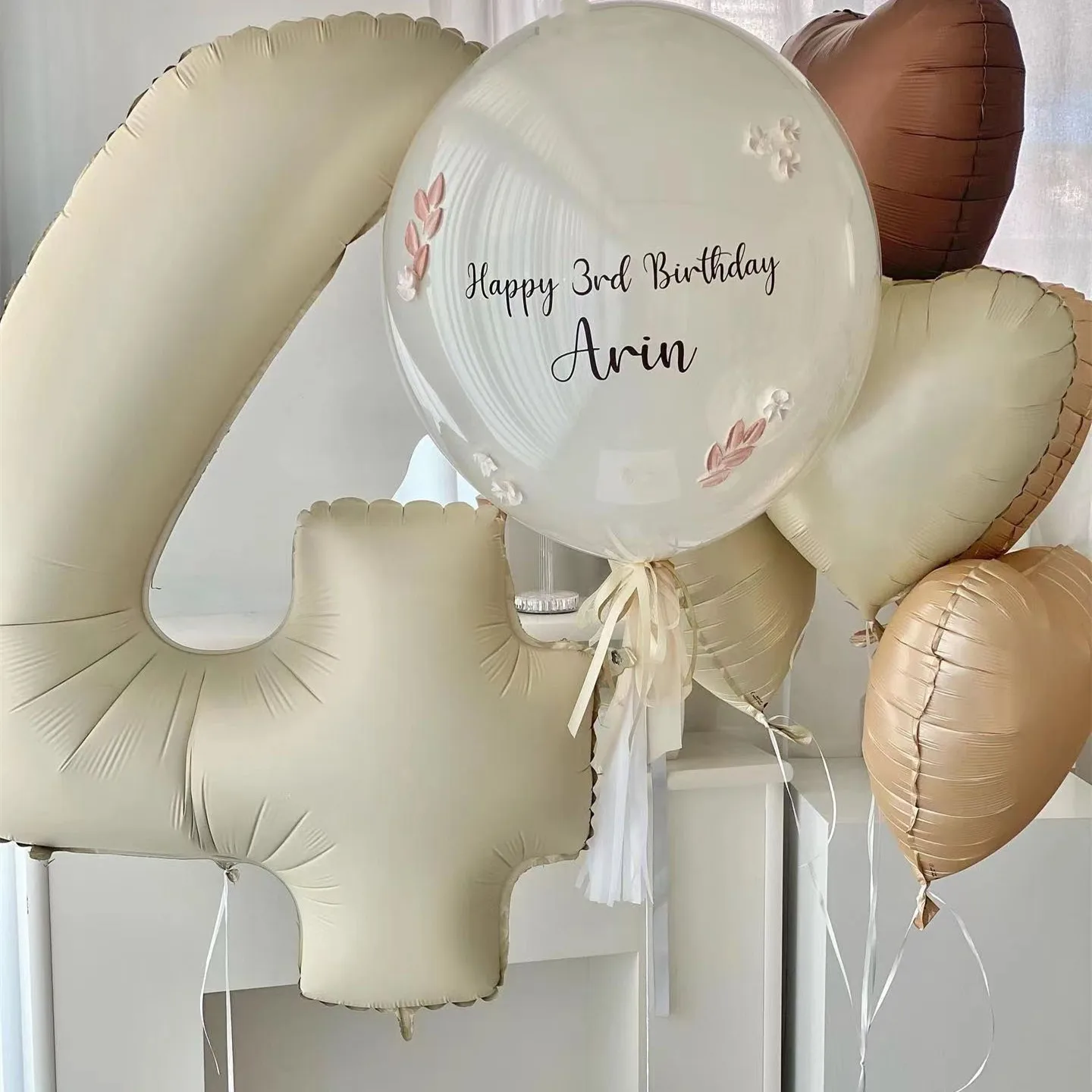 

Коричневый Бежевый Кремовый 18-дюймовые воздушные шары в форме сердца Кремовый воздушный шар с цифрами 1-9 Цифровой фольгированный воздушный шар День рождения Украшение Helium Air Globo