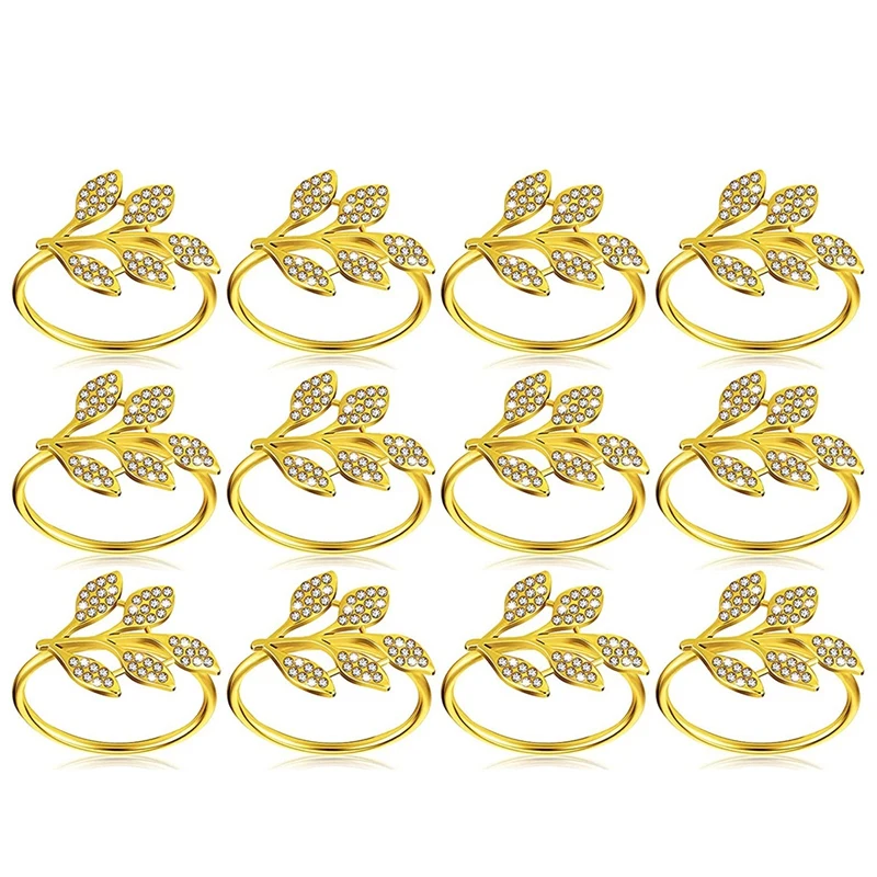 Napkin Rings Set Of 12, Leaf Napkin Ring Holders, Bridal Napkins Rings Glossy Napkin Holder Adornment For Christmas
Napkin Rings Set Of 12, Leaf Napkin Ring Holders, Bridal Napkins Rings Glossy Napkin Holder Adornment For Christmas