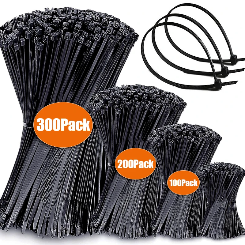 300/100Pcs Plastic Nylon Cable Tie Detachable Self-locking Cord Ties Straps Adjustable Cables Fasteners Home Office Organization
300/100Pcs Plastic Nylon Cable Tie Detachable Self-locking Cord Ties Straps Adjustable Cables Fasteners Home Office Organization