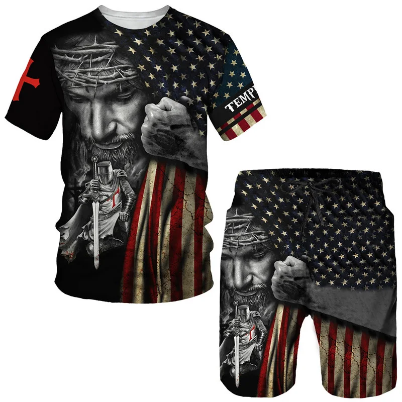 Knights Templar 3D Print T Shirts Sets Jesus Cross Retro T-shirt Short Suit Men High Quality Streetwear T-Shirt Playsuit Shorts
Knights Templar 3D Print T Shirts Sets Jesus Cross Retro T-shirt Short Suit Men High Quality Streetwear T-Shirt Playsuit Shorts