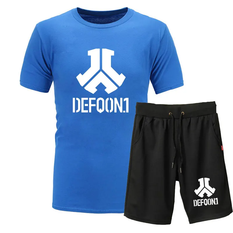 Новинка 2022 модная летняя мужская футболка и шорты Defqon 1 с принтом Мужская/женская