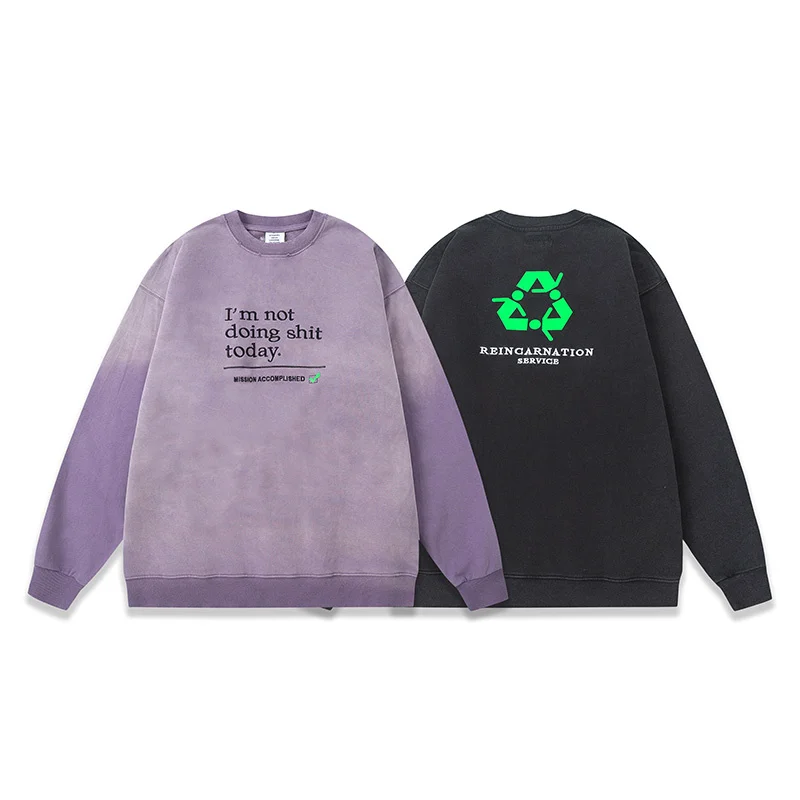 VMT Black Purple Long Sleeve T-Shirt Quality Washed Aged Embroidered Logo Crew Neck Mens Womens Oversized Vetements Pullover
VMT Black Purple Long Sleeve T-Shirt Quality Washed Aged Embroidered Logo Crew Neck Mens Womens Oversized Vetements Pullover