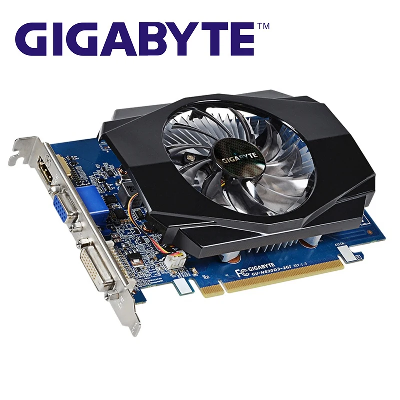 

GIGABYTE GT 630 1GB Graphics Cards GV-N630D3-1GI 1GD3 128Bit GDDR3 Video Card for nVIDIA Geforce GT630 HDMI Dvi VGA Cards Used