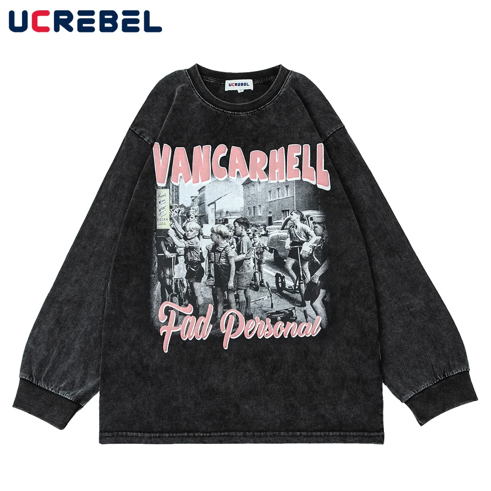 Portrait Print Long Sleeve T-shirt Mens Autumn Streetwear Distressed Loose Cotton Tee Casual Crewneck Shoulder Drop Letter Top
Portrait Print Long Sleeve T-shirt Mens Autumn Streetwear Distressed Loose Cotton Tee Casual Crewneck Shoulder Drop Letter Top