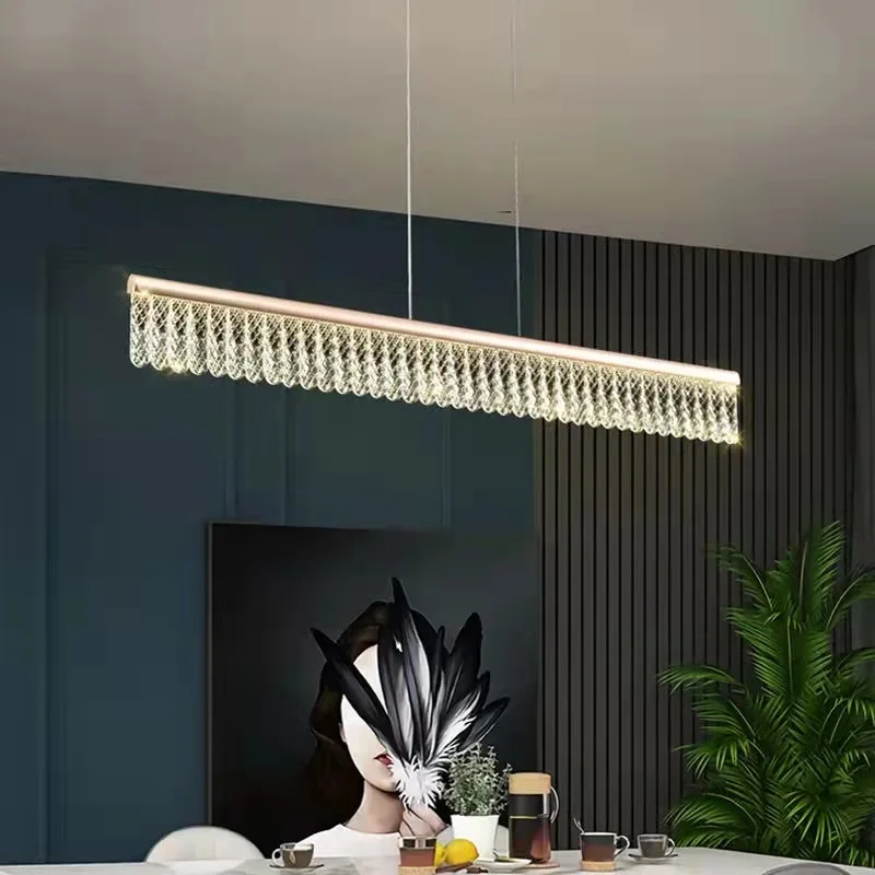 New LED Crystal Chandelier Home Decor Modern Luxury Ceiling Chandelier Long Linear Office Bar Table Nordic Lamps for Dining Room
New LED Crystal Chandelier Home Decor Modern Luxury Ceiling Chandelier Long Linear Office Bar Table Nordic Lamps for Dining Room