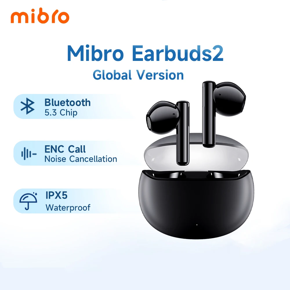 Mibro Earbuds 2 Earphone TWS Bluetooth 5.3 IPX5 Waterproof ENC HD Call HiFi Touch Control Noise Reduction Wireless Headphone
Mibro Earbuds 2 Earphone TWS Bluetooth 5.3 IPX5 Waterproof ENC HD Call HiFi Touch Control Noise Reduction Wireless Headphone