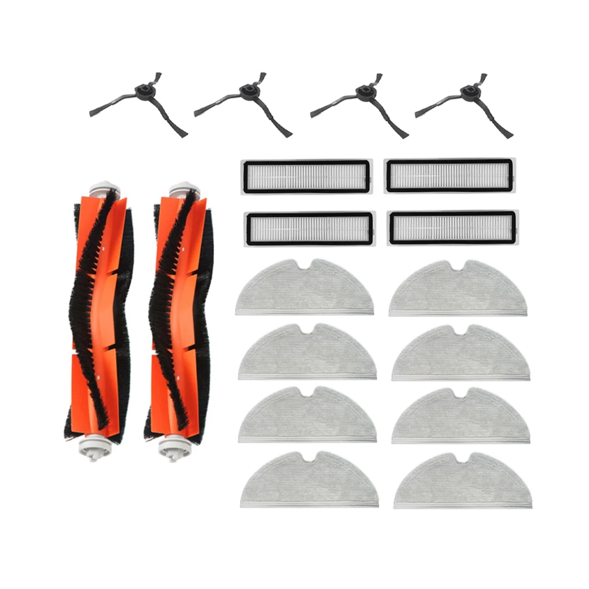 18Pcs for Xiaomi Dream D9 / Bot L10 Pro L10 Vacuum Cleaner Accessories Side Brush Filter Mop Main Brush Replacement Part
18Pcs for Xiaomi Dream D9 / Bot L10 Pro L10 Vacuum Cleaner Accessories Side Brush Filter Mop Main Brush Replacement Part