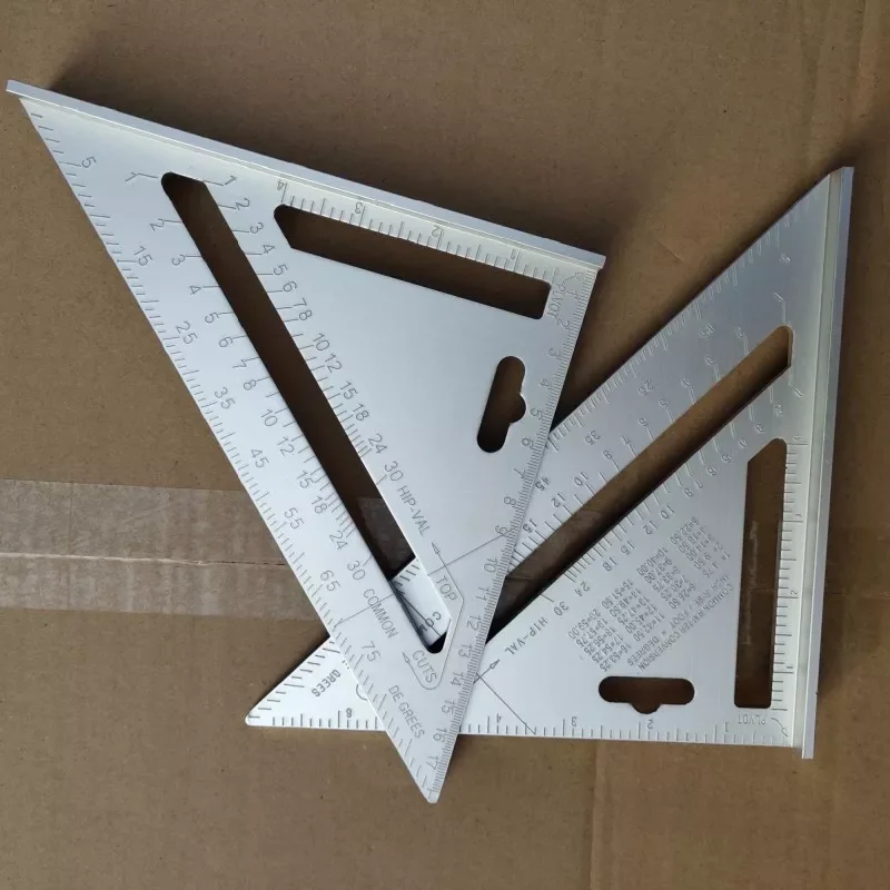 7/12inch Triangular Ruler Square Metric Aluminum Alloy Triangle Angle Ruler Protractor Woodworking Layout Gauge Measure Tool 
7/12inch Triangular Ruler Square Metric Aluminum Alloy Triangle Angle Ruler Protractor Woodworking Layout Gauge Measure Tool