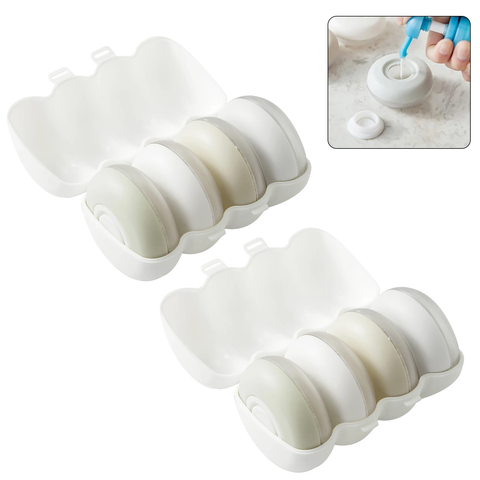 4pcs/Set Collapsible Travel Bottles Kit Travel Pods Toiletries With Case Round White PP Travel Pods 3.0x2.7x5.0inch Home Storage
4pcs/Set Collapsible Travel Bottles Kit Travel Pods Toiletries With Case Round White PP Travel Pods 3.0x2.7x5.0inch Home Storage