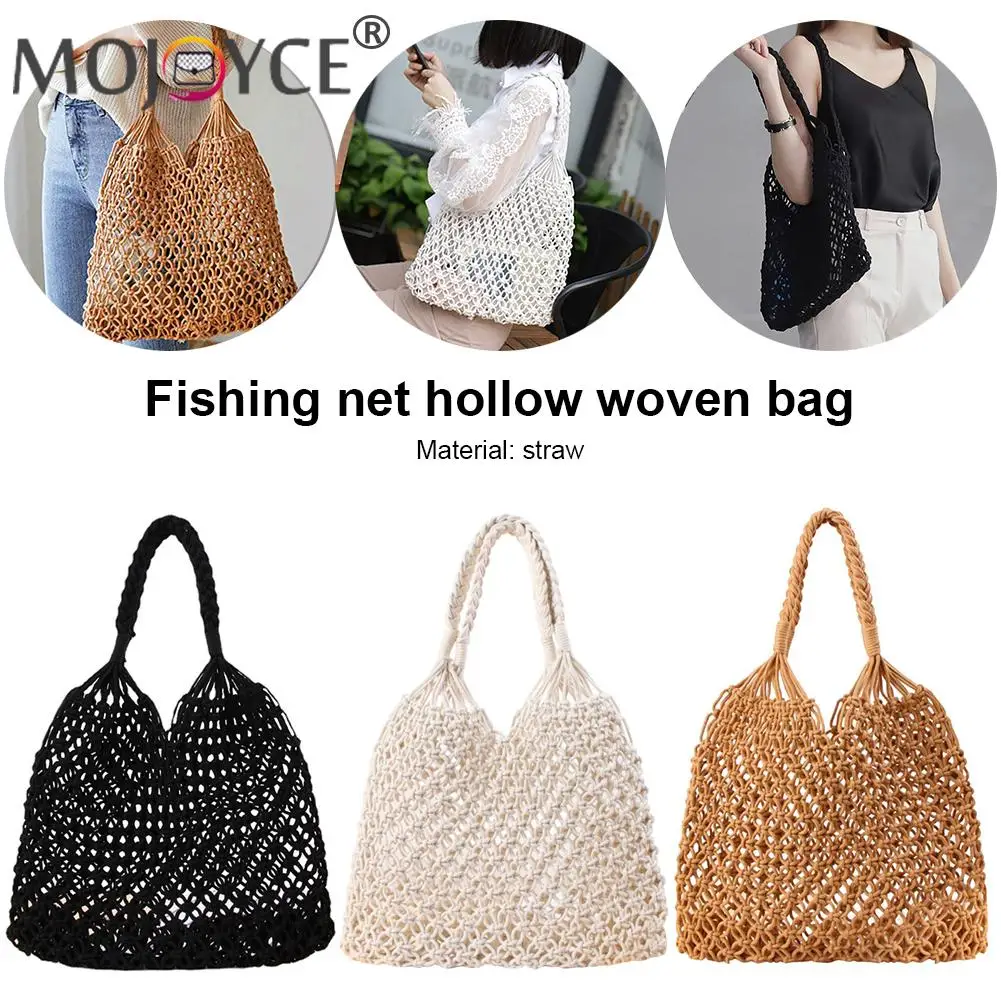 Casual All-match Women Straw Hollow Shoulder Underarm Bags Fashion Summer Beach Vacation Reusable Cotton Shopper Handbags
Casual All-match Women Straw Hollow Shoulder Underarm Bags Fashion Summer Beach Vacation Reusable Cotton Shopper Handbags