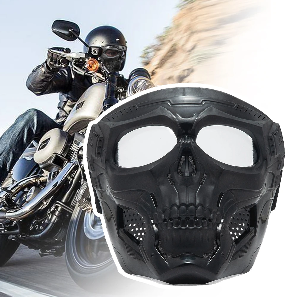 Cycling Colored Goggle Motorcycle Skull Skeleton Mask Windproof Full Face Mask Paintball Game Tactical Protection Helmet Mask
Cycling Colored Goggle Motorcycle Skull Skeleton Mask Windproof Full Face Mask Paintball Game Tactical Protection Helmet Mask