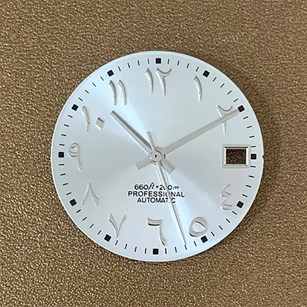 28.5MM No Luminous Watch Dial Silver Hands Sun Pattern Glossy Dial Watch Accessories for NH35/NH36 Movement
28.5MM No Luminous Watch Dial Silver Hands Sun Pattern Glossy Dial Watch Accessories for NH35/NH36 Movement