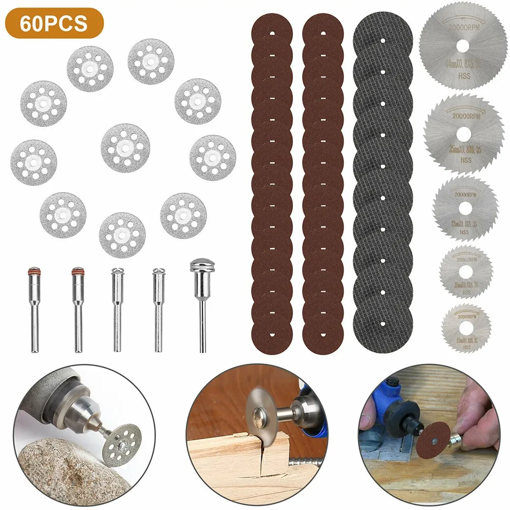 60pcs Mini Diamond Cutting Discs Wheel Blades Set Drill Bit For Rotary Tool 22/ 25/ 32/ 35/ 44mm Hss Blades Dia Power Tools Part
60pcs Mini Diamond Cutting Discs Wheel Blades Set Drill Bit For Rotary Tool 22/ 25/ 32/ 35/ 44mm Hss Blades Dia Power Tools Part