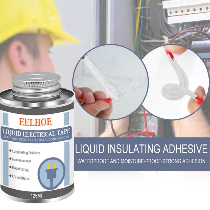 Electrical Tape Liquid Insulation Tape Durable 30ml/50ml/125ml Lame Retardant Adhesive Line Repair Glue 1pcs
Electrical Tape Liquid Insulation Tape Durable 30ml/50ml/125ml Lame Retardant Adhesive Line Repair Glue 1pcs
