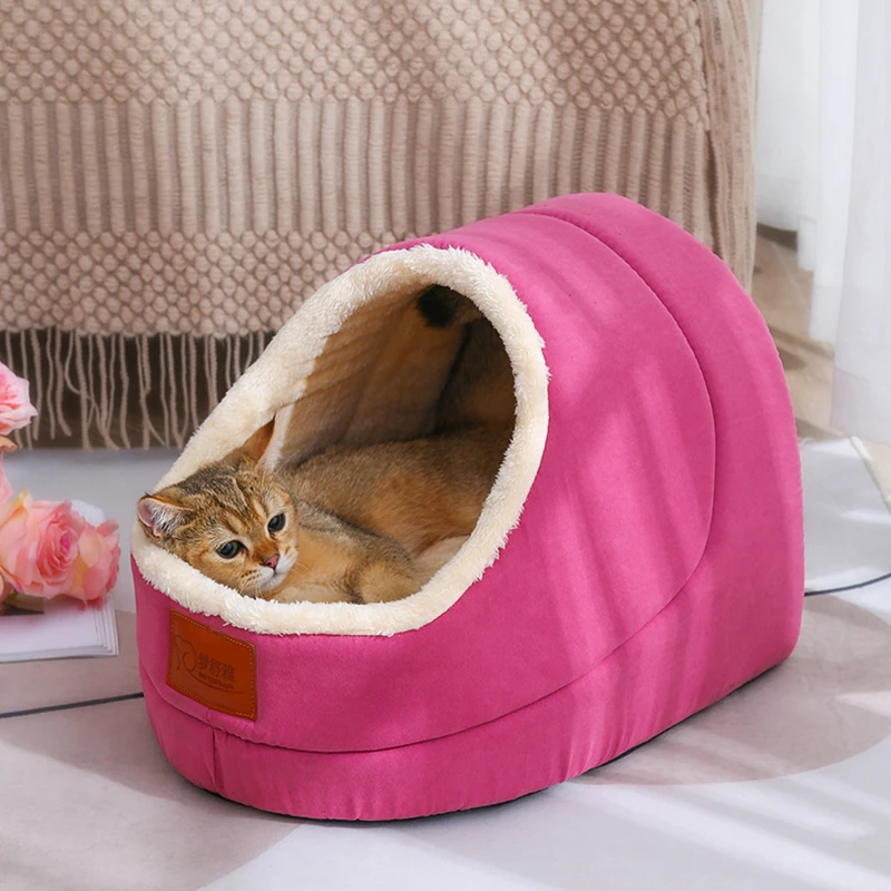 Pet Cat Bed Semi-enclosed Pet House Soft Plush Kennel Small Dogs Cats Nest Winter Warm Sleeping Pet Dog Bed Cat Basket Supplies
Pet Cat Bed Semi-enclosed Pet House Soft Plush Kennel Small Dogs Cats Nest Winter Warm Sleeping Pet Dog Bed Cat Basket Supplies